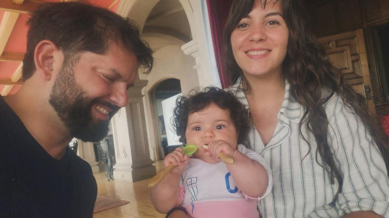 “Gracias por tanto cariño”: Presidente Boric comparte tiernas fotos junto a su pareja y su hija Violeta para despedir el 2025