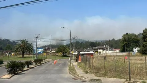 Evacuaciones por incendios forestales generan congestión en la Ruta 150: vecinos de Villa Concepción retiran objetos desde sus casas