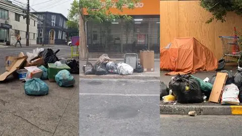 Basura se acumuló en el centro de Concepción a pesar de la petición de no sacarla