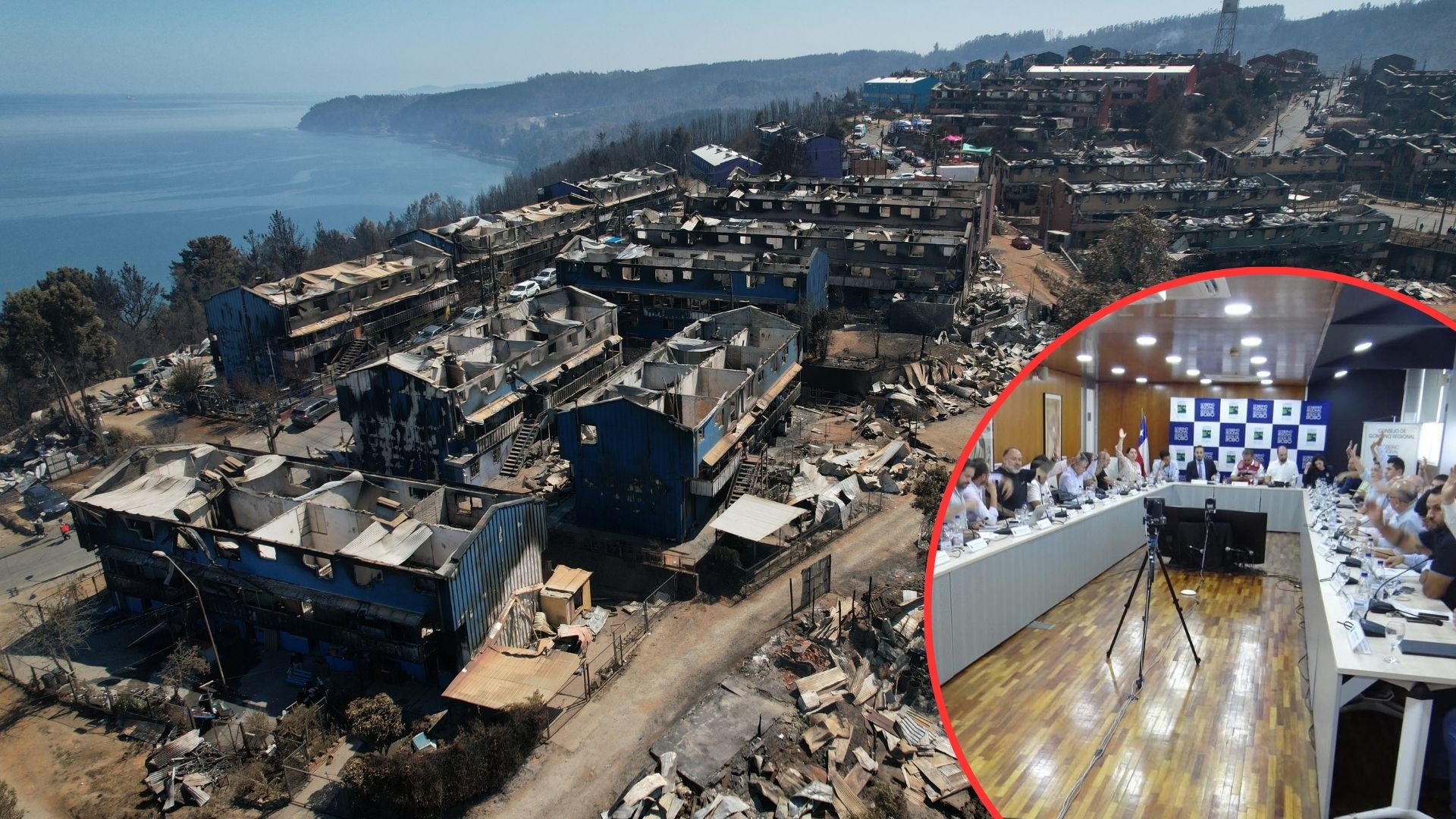 Reconstrucción del Biobío contará con más de $34 mil millones del GORE ante fatales incendios forestales