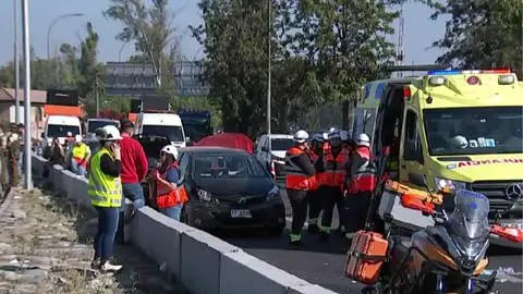 Accidente de tránsito deja al menos siete personas atropelladas y cinco autos colisionados