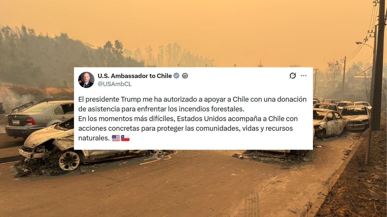 Estados Unidos anuncia apoyo a Chile con asistencia para enfrentar incendios forestales