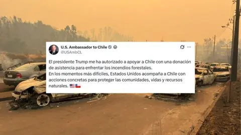 Estados Unidos anuncia apoyo a Chile con asistencia para enfrentar incendios forestales