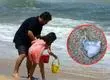 Prohiben el baño en tres playas del país por presencia de fragata portuguesa