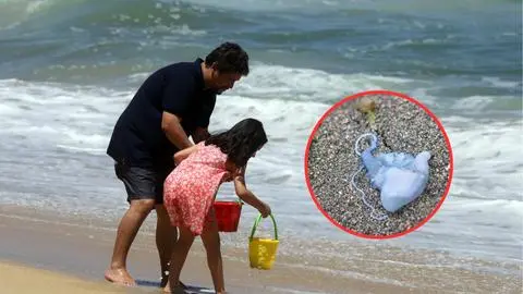 Prohiben el baño en tres playas del país por presencia de fragata portuguesa