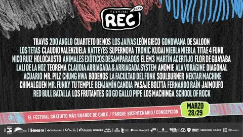 ¡Finalmente! Travis, un segundo anglo y Los Jaivas encabezan el REC 2026