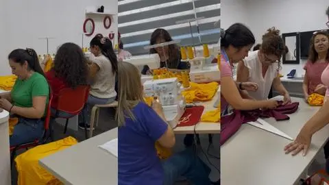 “Puntadas que suman”: Campaña de costureras que busca crear y regalar 200 uniformes a los estudiantes de la Escuela de Punta de Parra