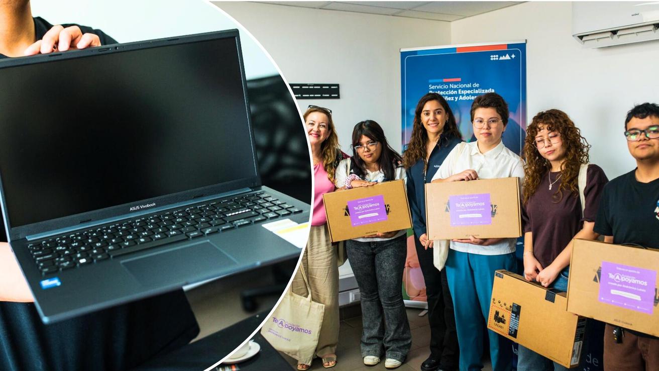 Entregan computadores a 9 jóvenes del Servicio de Protección del Biobío que ingresan a la educación superior este año