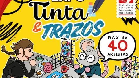 Exposición Tinta y Trazos llegará a la biblioteca de Concepción este 28 de febrero y 1 de marzo