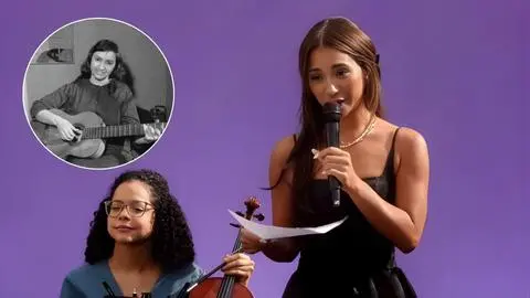 Princesa Alba da discurso en La Moneda por el Día de la Mujer y alude a Violeta Parra: “Soñamos que ya no tengan que cantar las mismas luchas”