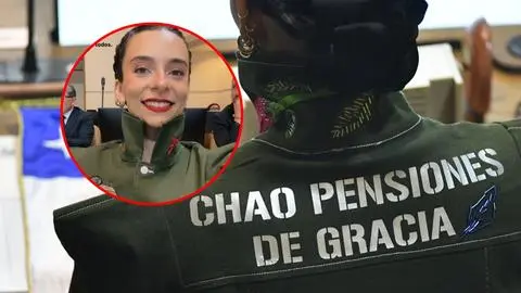 “Capitana Rodríguez” desata polémica al asumir como diputada republicana con cosplay de carabinera y posar frente a Gustavo Gatica