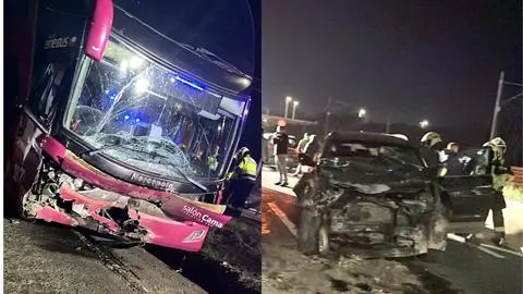 Colisión entre bus interprovincial y automóvil en San Pedro de la Paz deja al menos dos lesionados