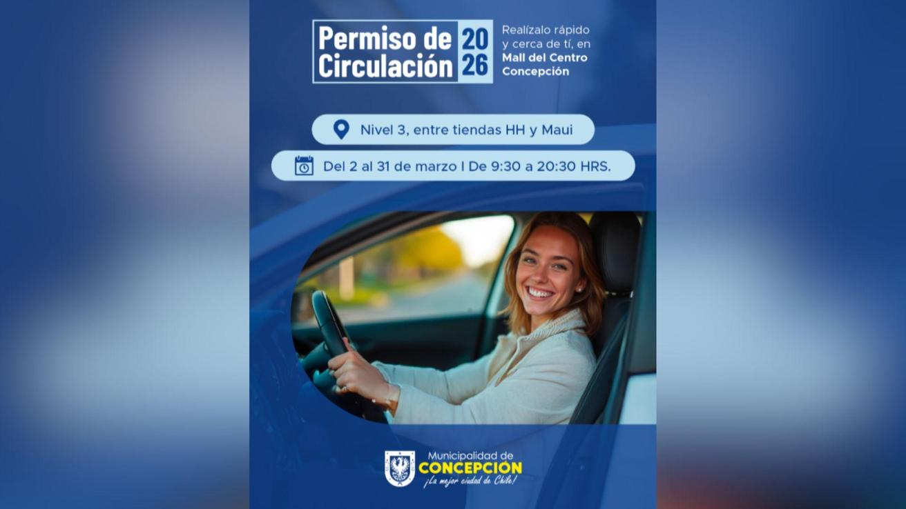 Mall del Centro Concepción dispone punto para pagar el Permiso de Circulación 2026