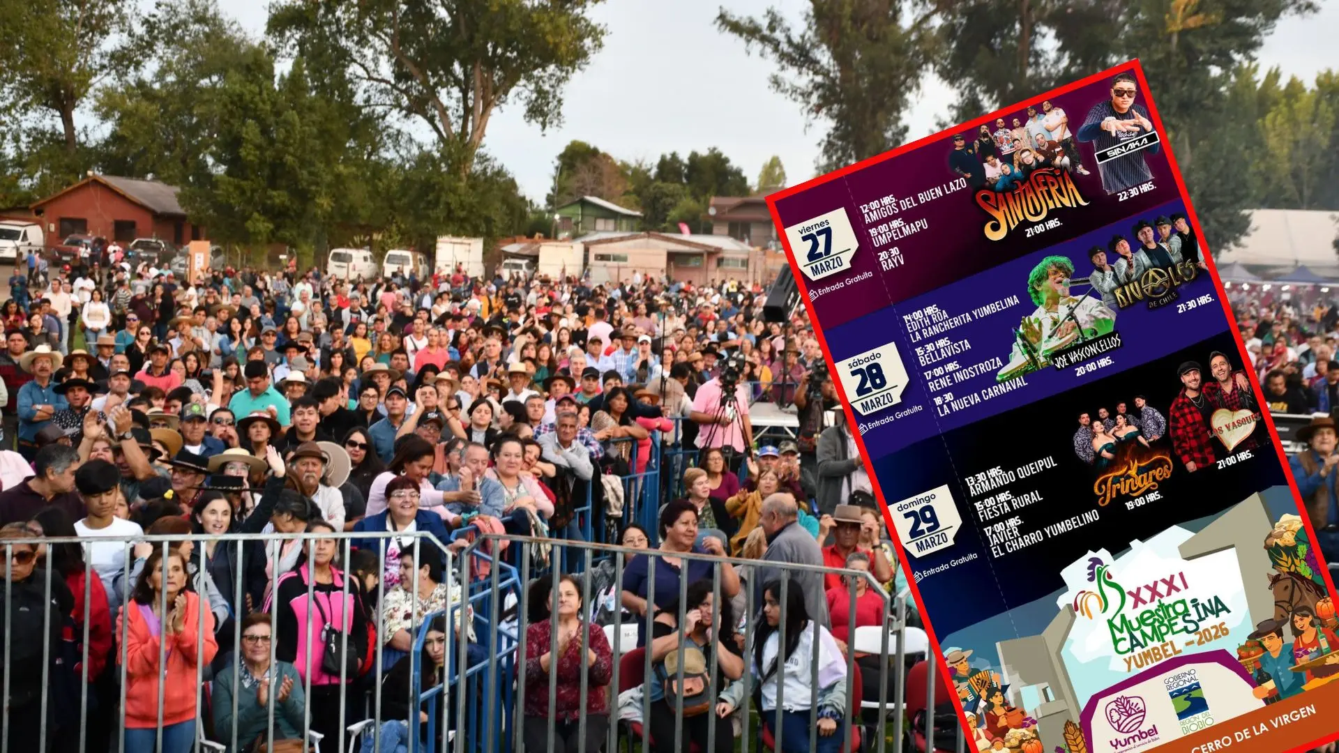 La parrilla de artistas de la Muestra Campesina de Yumbel que quiere “hacerle el peso” al Festival REC