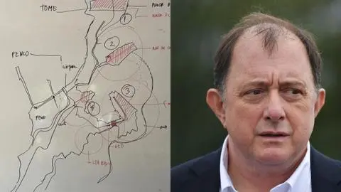 Futuro ministro de Vivienda, Iván Poduje, sorprende al dibujar “de memoria” el mapa de la zona de reconstrucción de Penco y Tomé