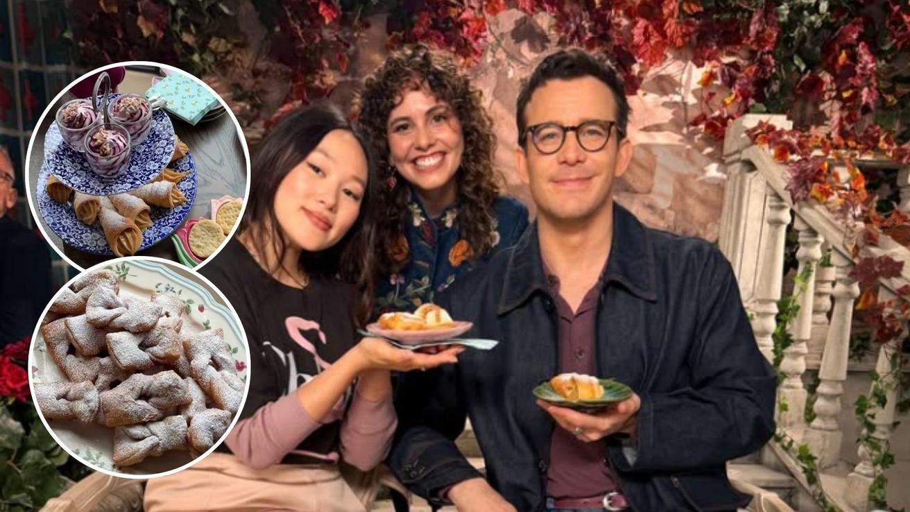 Elenco de la serie “Bridgerton” prueban dulces chilenos hechos por chef de Concepción