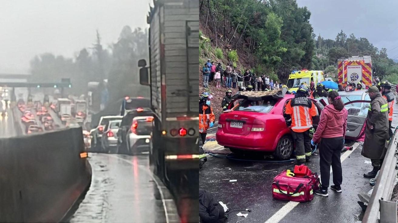 Complejo retorno de vacaciones: Accidentes y tacos en carreteras del Biobío