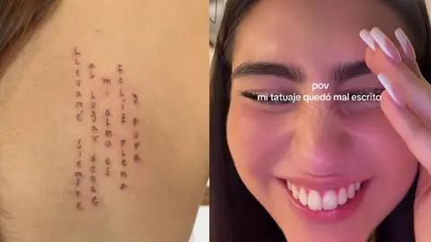¡Pero leona! Influencer de Concepción se hizo su primer tatuaje, pero con faltas de ortografía