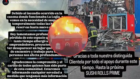 Emprendedores lamentan devastador incendio que destruyó locales en casona patrimonial del centro de Concepción