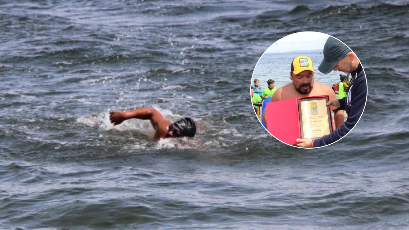 Nadador tomecino logra histórica travesía a mar abierto entre Isla Quiriquina y playa El Morro: “Estos logros no se consiguen el día de la prueba, se ganan en el entrenamiento”