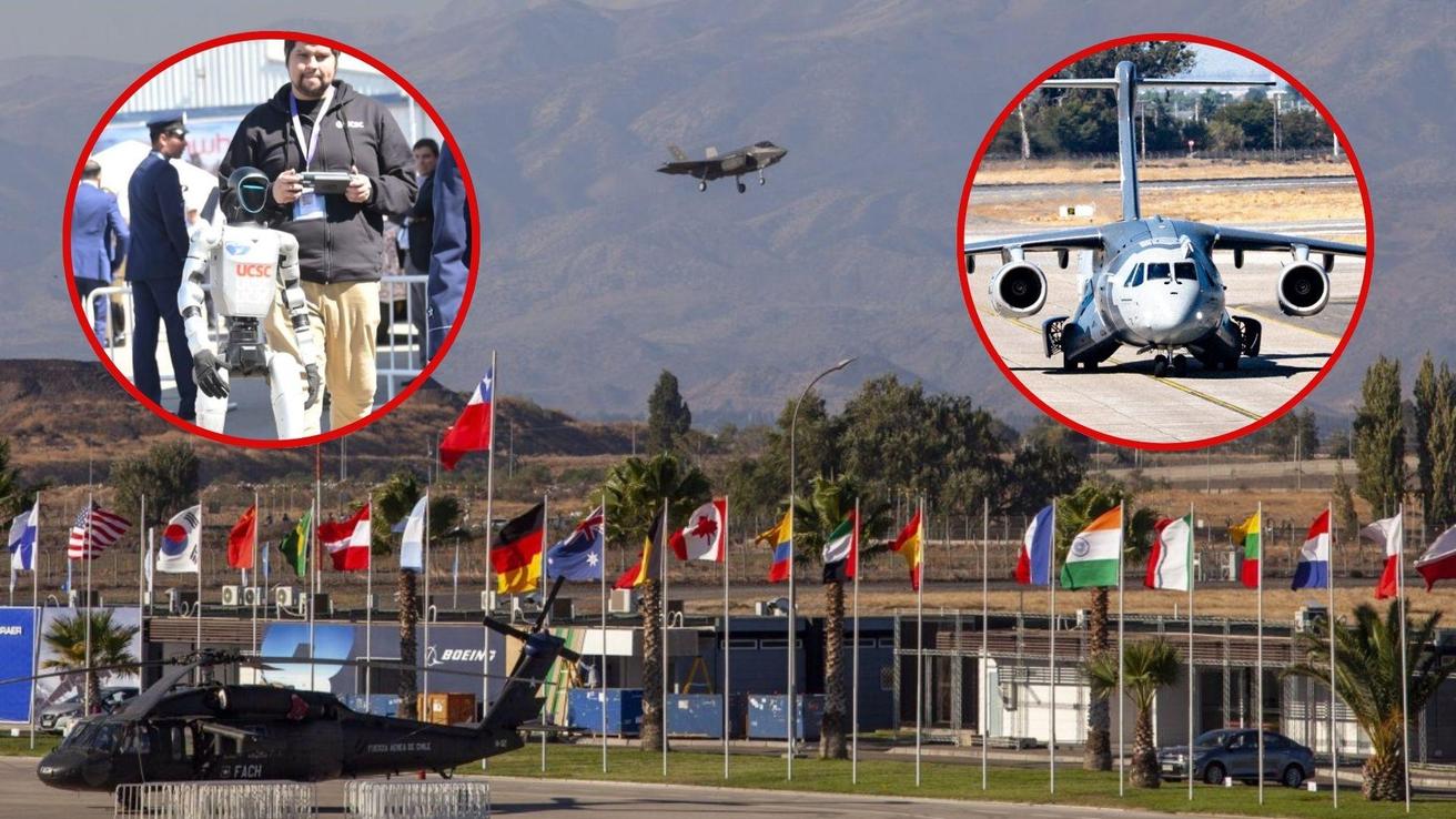 Robot humanoide penquista fue la sensación en la inauguración de la FIDAE 2026: Estos son algunos de los aviones más modernos que participan de la feria