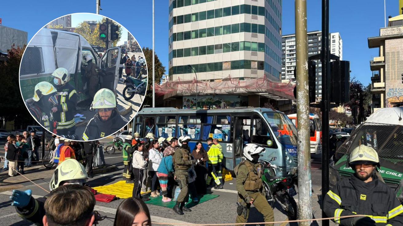 Chofer de microbús que chocó con vehículo de Carabineros en el centro de Concepción dio positivo a test de cocaína