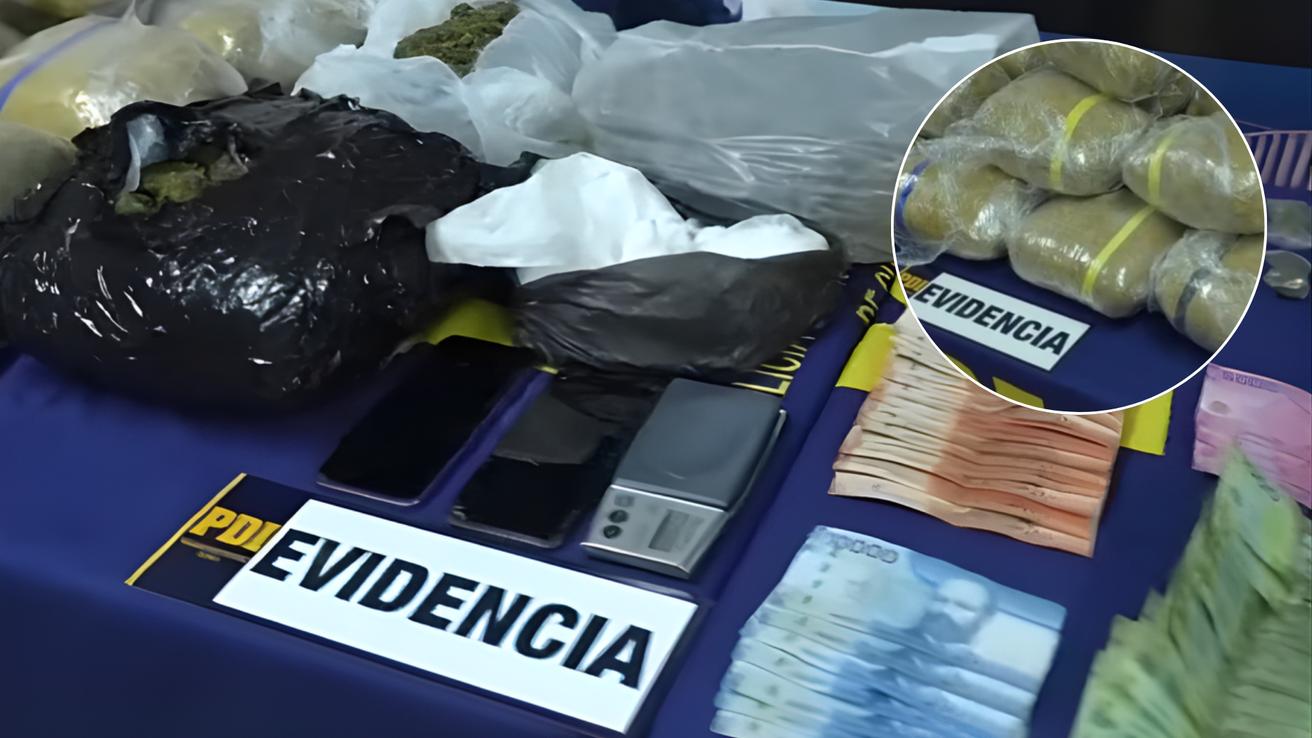 Golpe al narcotráfico: incautan $250 millones en drogas tras operativo Estación Central y detienen a cinco personas