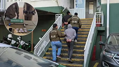 Dos escolares se jactaban en redes sociales con armas en pleno liceo de Talcahuano: uno quedó en prisión preventiva