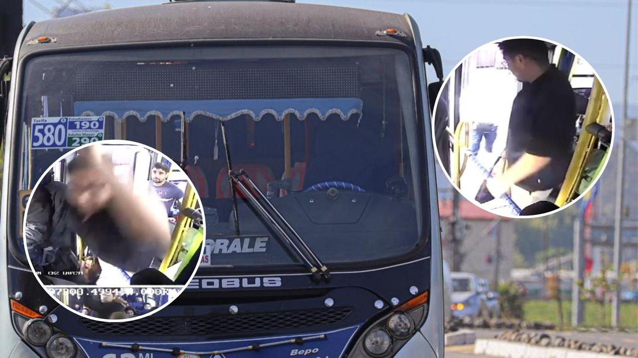 Pasajero atacó y golpeó por la espalda a chofer de taxibús del Gran Concepción: Quería bajar en un paradero no autorizado