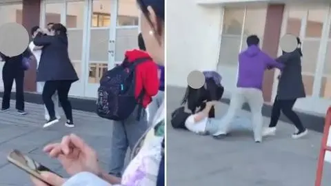 Captan a apoderadas de colegio de San Pedro de la Paz enfrentándose a golpes tras fuerte discusión
