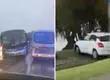 Video: Colisión vehicular termina con un automóvil a punto de caer a la Laguna Redonda de Concepción