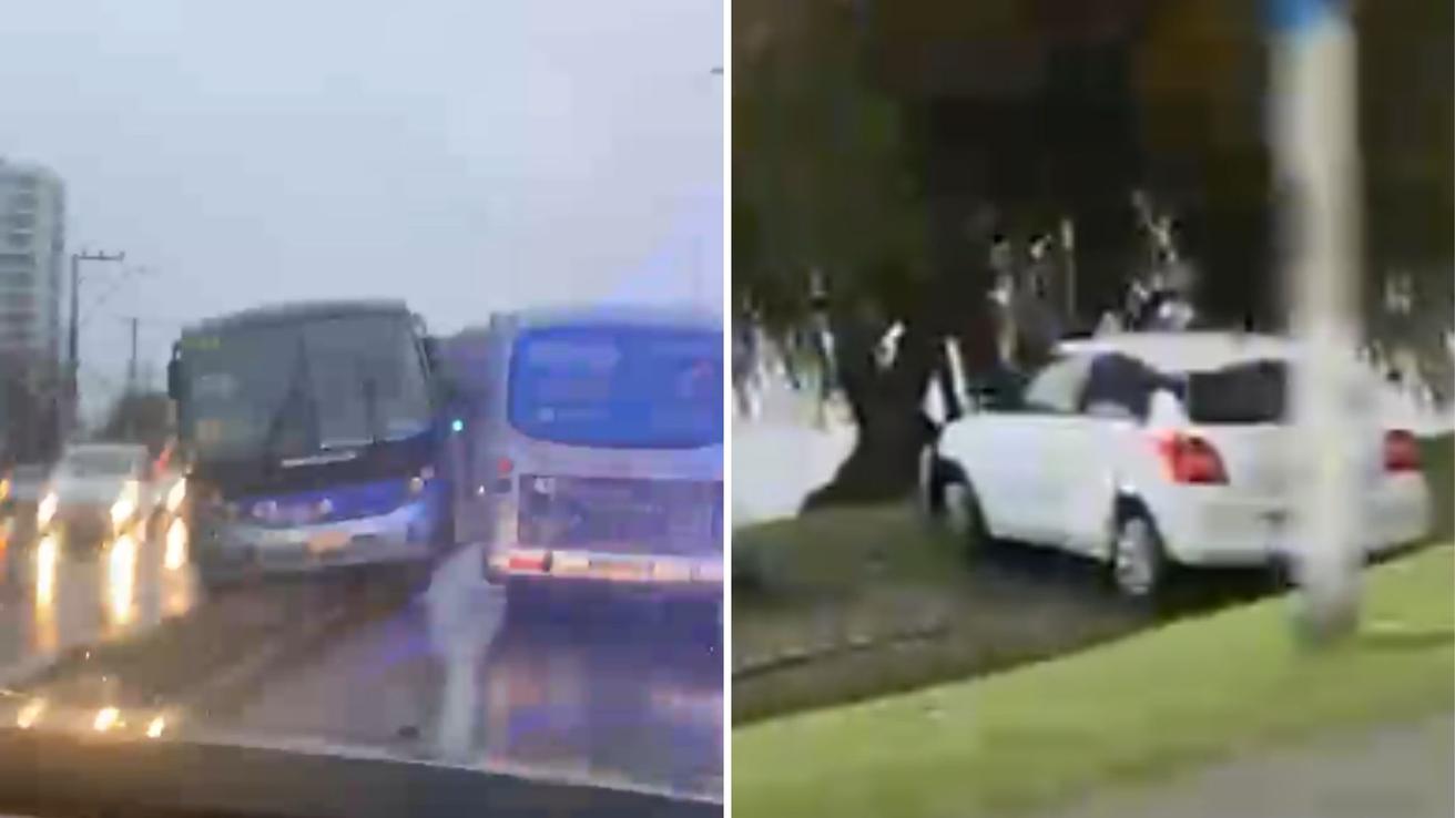 Video: Colisión vehicular termina con un automóvil a punto de caer a la Laguna Redonda de Concepción