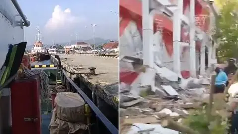 Videos: Reportan tsunami tras fuerte terremoto en Indonesia