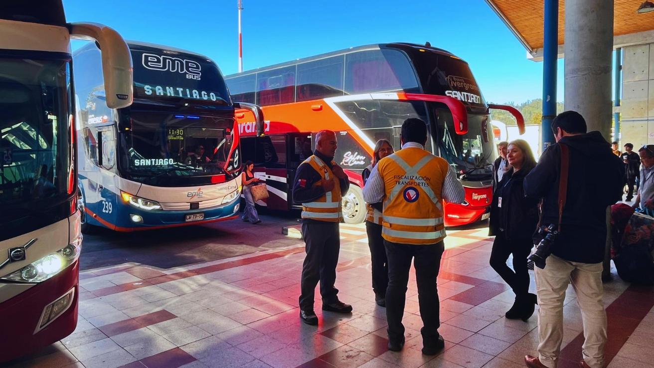 Cursan 33 multas a buses en el Biobío por fallas mecánicas durante fiscalizaciones por inicio de Semana Santa