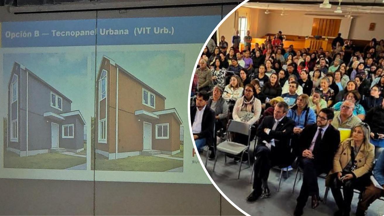 63 familias de Villa Miramar en Lirquén eligen entre 2 modelos de casas definitivas: Así serán las viviendas