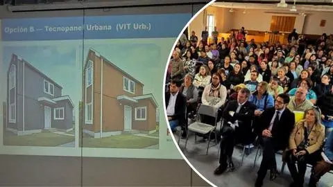 63 familias de Villa Miramar en Lirquén eligen entre 2 modelos de casas definitivas: Así serán las viviendas