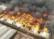2 mil toneladas de cáscaras de nuez se queman en gigantesco incendio en bodegas de El Monte