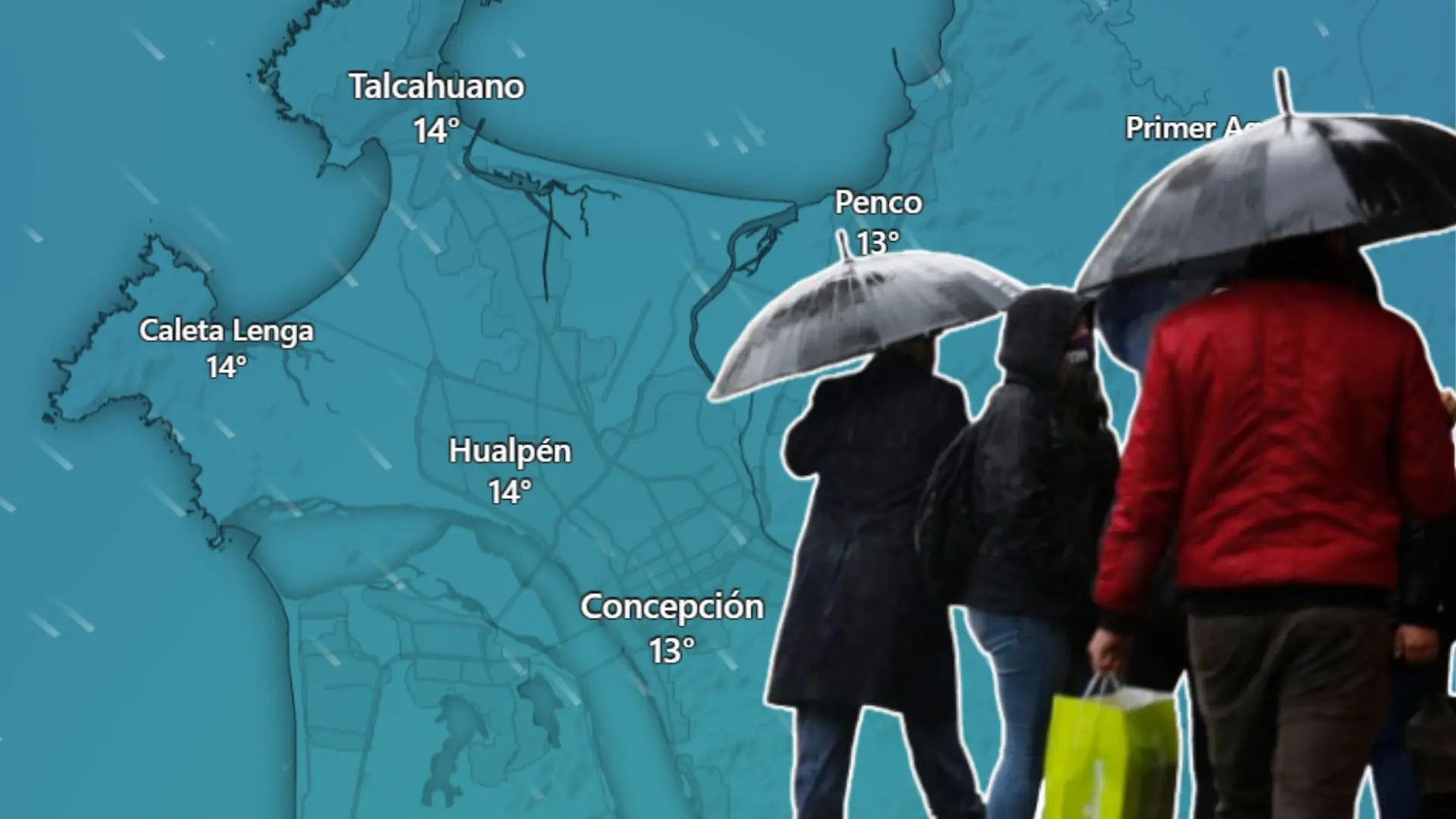 Esta semana hay lluvia en el Gran Concepción con aviso de sistema frontal para el Biobío