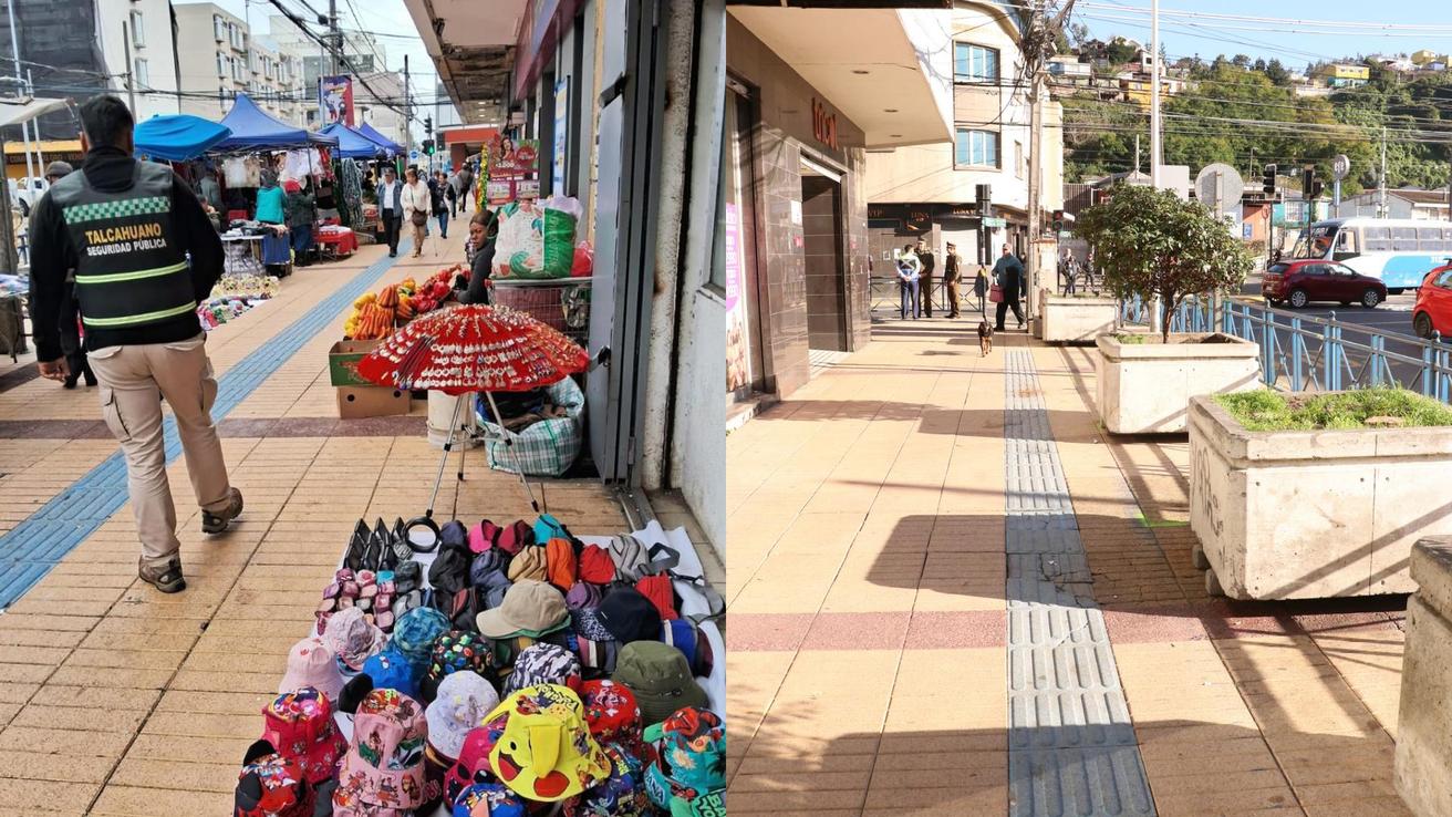 Talcahuano implementó plan para ordenar el comercio ambulante en el centro de la comuna