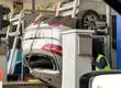 Auto termina volcado en Peaje Agua Amarilla: dos personas resultaron lesionadas