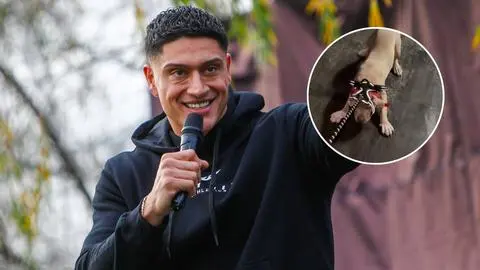 Sammis Reyes recibe ola de críticas por video arrastrando a su perrita: “Es maltrato animal”