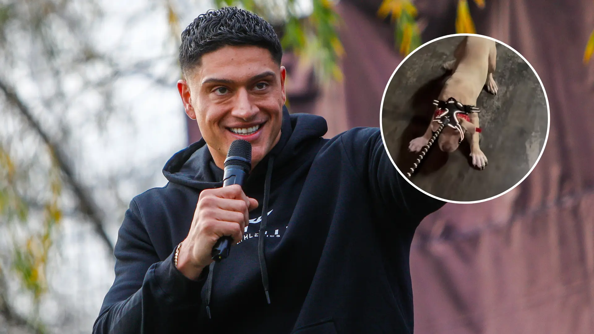 Sammis Reyes recibe ola de críticas por video arrastrando a su perrita: “Es maltrato animal”
