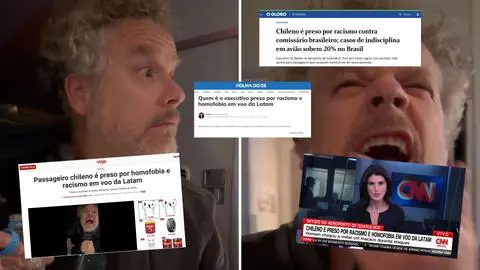 “Olor a brasileño”: La amplia cobertura en Brasil por caso de ejecutivo chileno detenido por racismo en vuelo de Latam