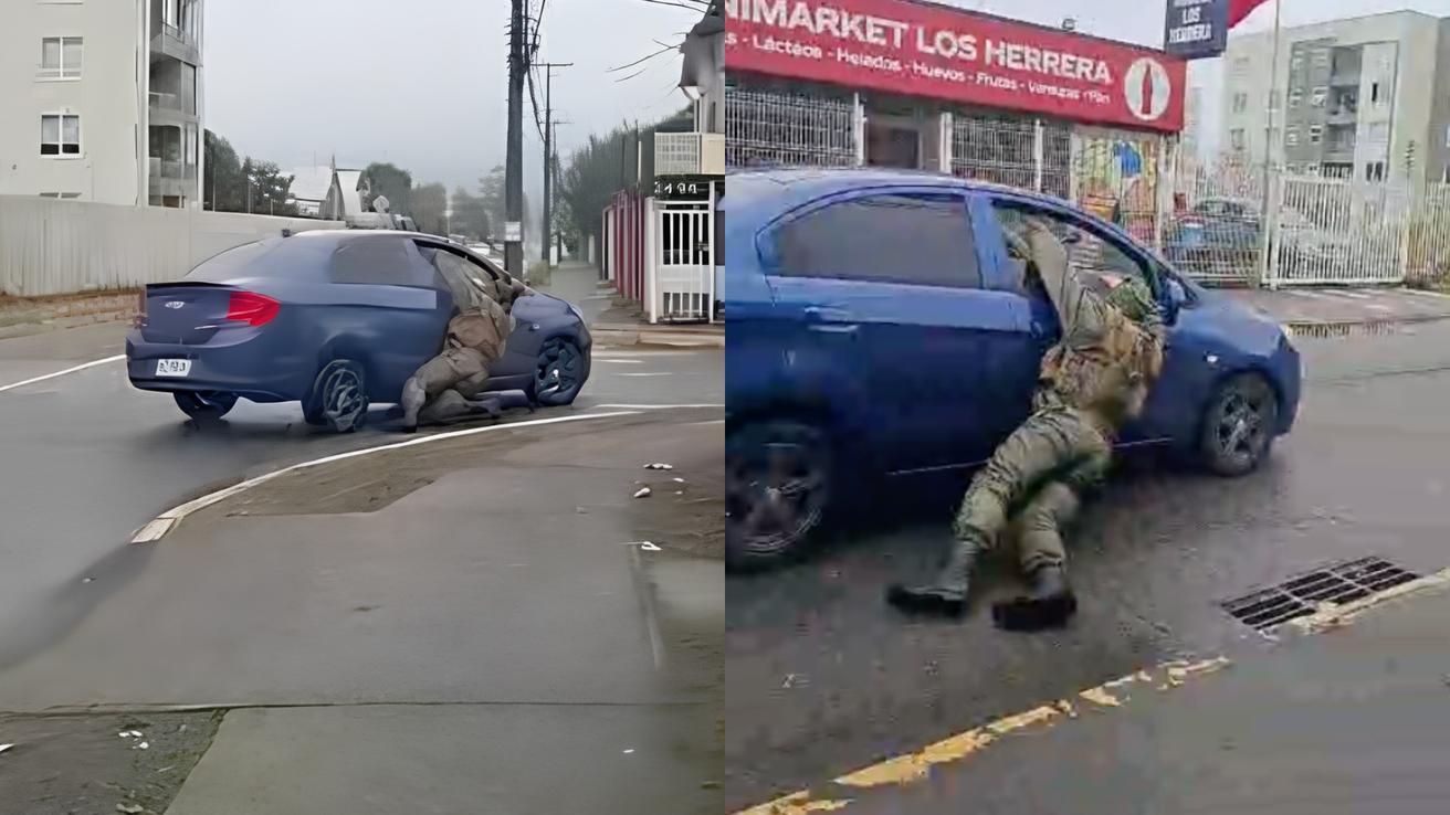 Carabinero es arrastrado por vehículo durante operativo en Chiguayante