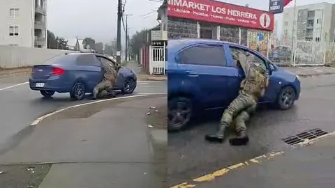 Carabinero es arrastrado por vehículo durante operativo en Chiguayante