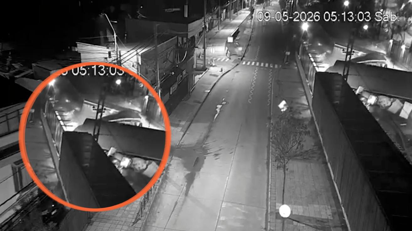 Video muestra el momento exacto del descarrilamiento de tren de carga en Chiguayante