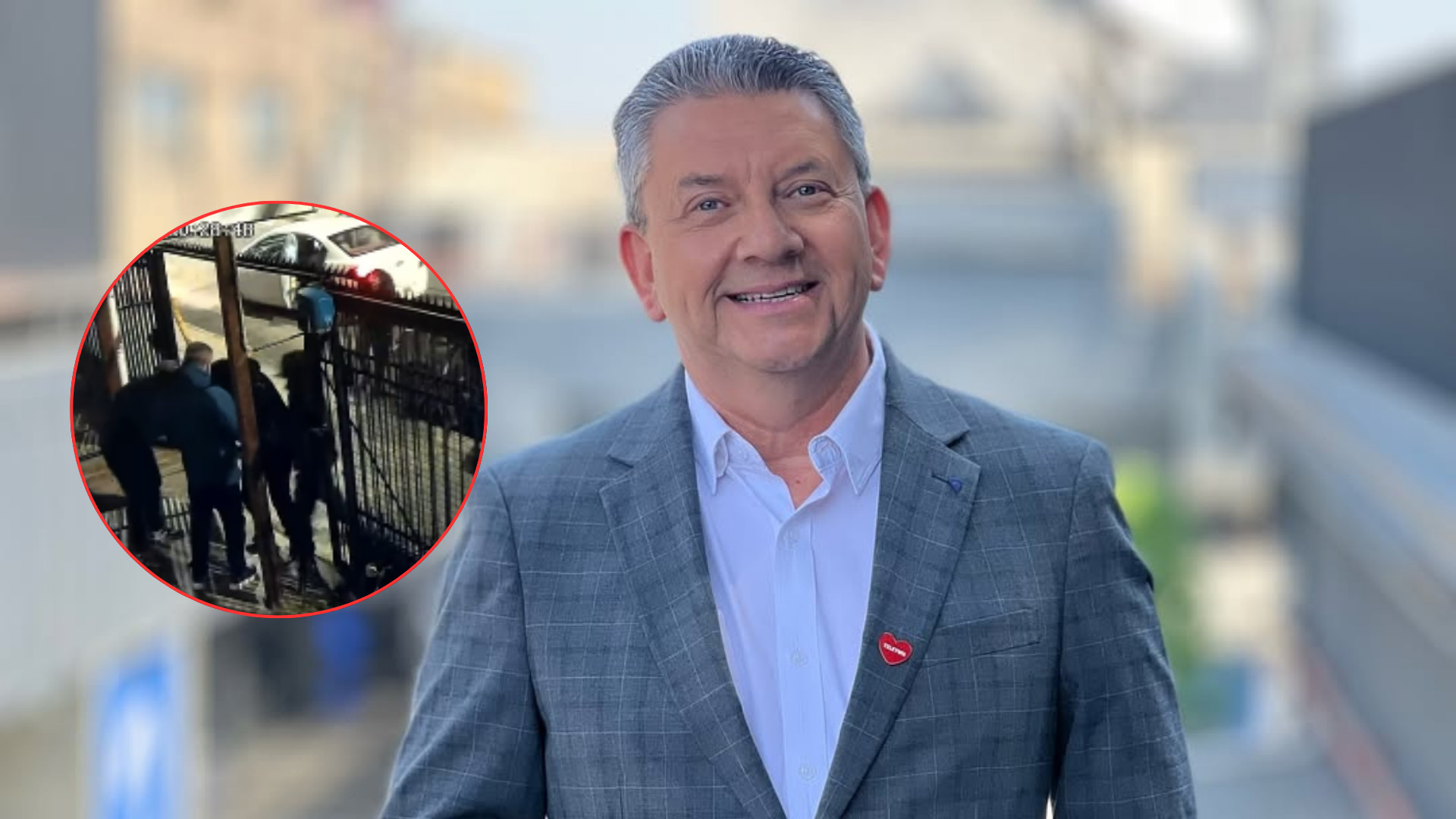 Video revela el momento en que el meteorólogo Jaime Leyton sufre intento de encerrona afuera de su casa