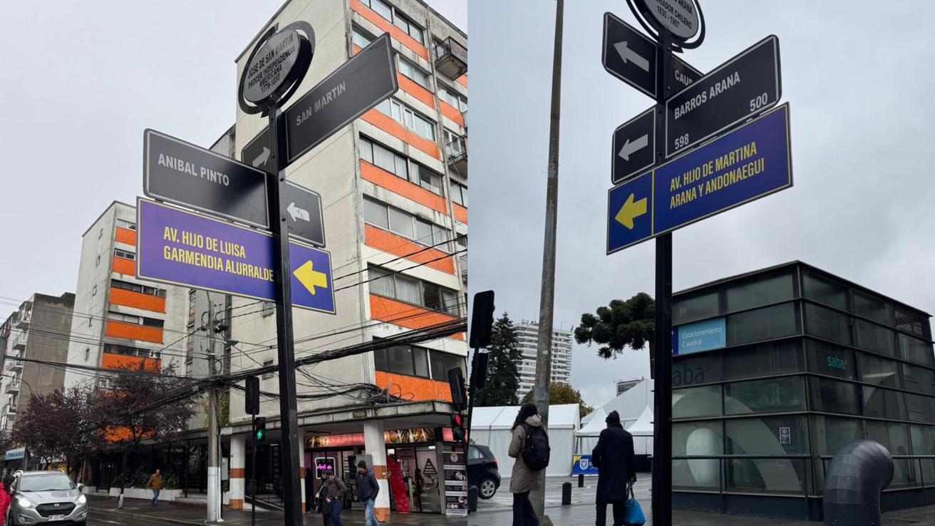 Inédita intervención urbana en Concepción modifica nombres de sus calles por el Día de la Madre