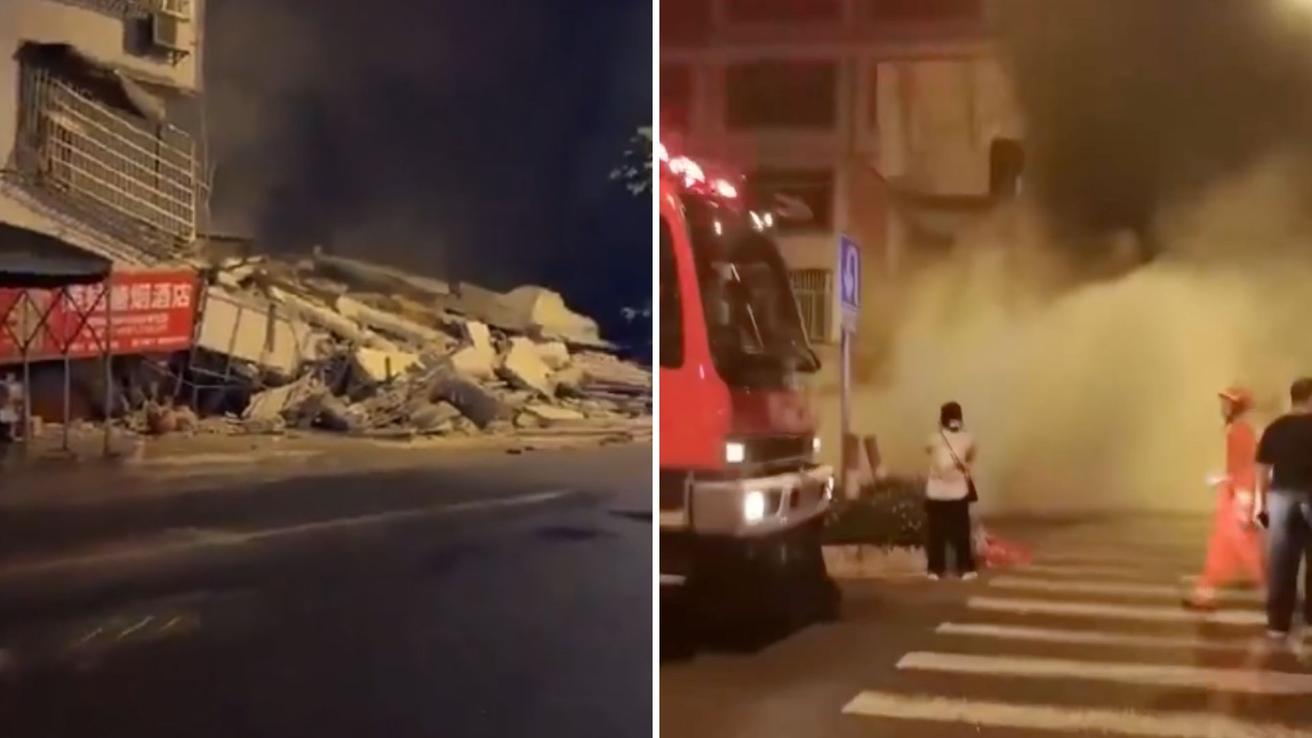Fuerte sismo superficial en China deja dos muertos, derrumbe en edificios y miles de evacuados