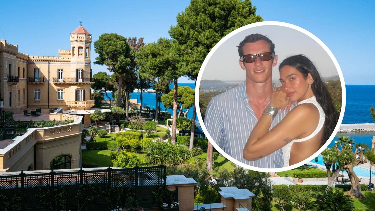 El lujoso hotel italiano donde Dua Lipa y Callum Turner celebrarán su boda: será entre el 5 y el 7 de junio